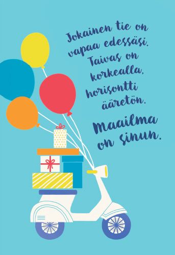 2-osainen kortti valmistunut Hallmark