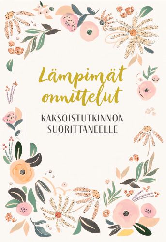2-osainen kortti kaksoistutkinto Hallmark