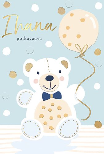 2-osainen vauvakortti poika