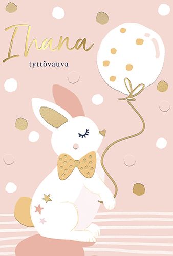 2-osainen vauvakortti tyttö