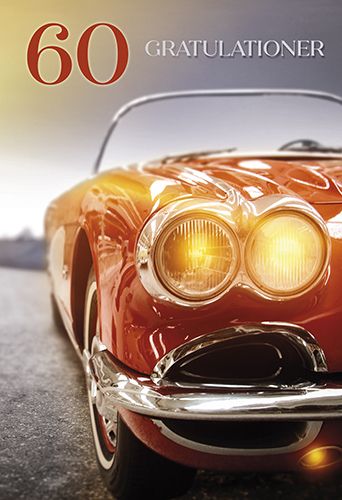 2-osainen onnittelukortti 60v ruotsinkielinen