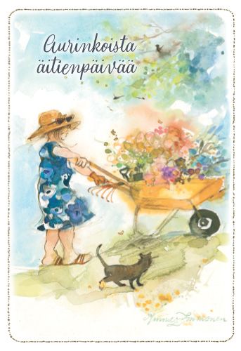 2-osainen äitienpäiväkortti Minna Immonen