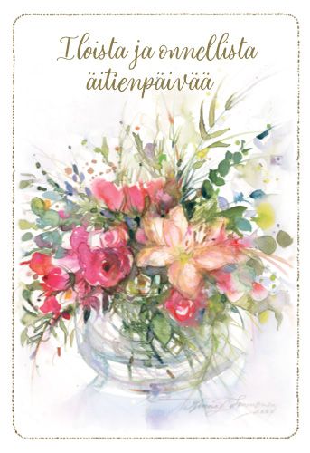 2-osainen äitienpäiväkortti Minna Immonen