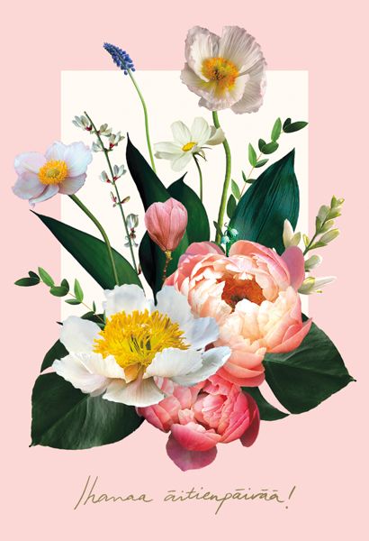 2-osainen äitienpäiväkortti Garden by Uhana