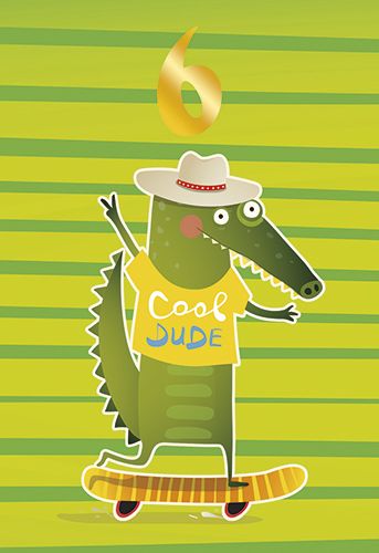 2-osainen onnittelukortti 6v