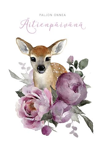 2-osainen äitienpäiväkortti Elisa Parto