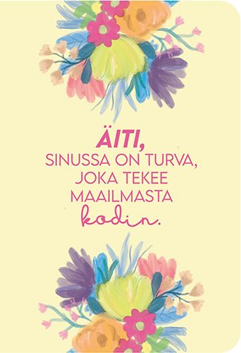 2-osainen äitienpäiväkortti Hidasta Elämää