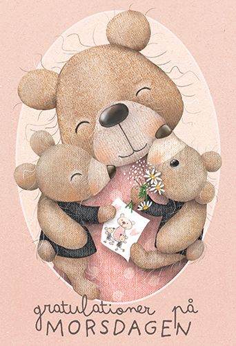 2-osainen äitienpäiväkortti ruotsinkielinen Mutturalla