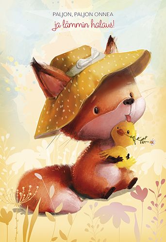 2-osainen lasten onnittelukortti