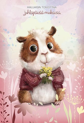 2-osainen lasten onnittelukortti