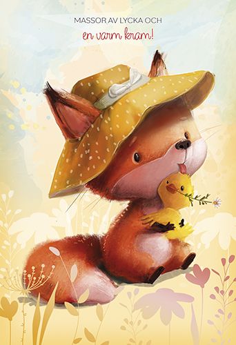 2-osainen lasten onnittelukortti ruotsinkielinen