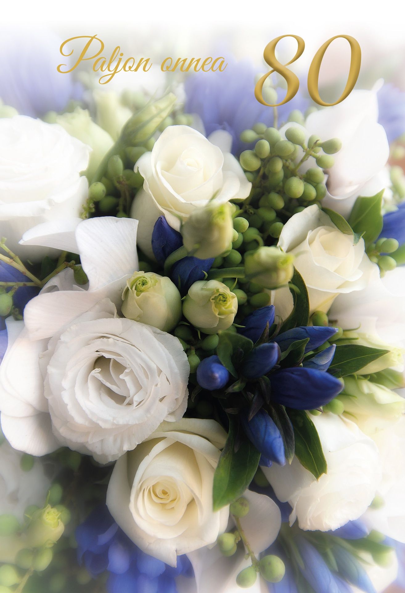 2-osainen onnittelu 80v