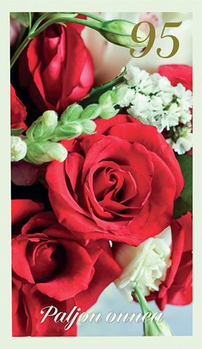 2-osainen onnittelukortti 95v