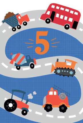 2-osainen lasten onnittelukortti 5v Hallmark