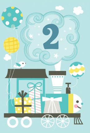 2-osainen onnittelukortti 2v Hallmark