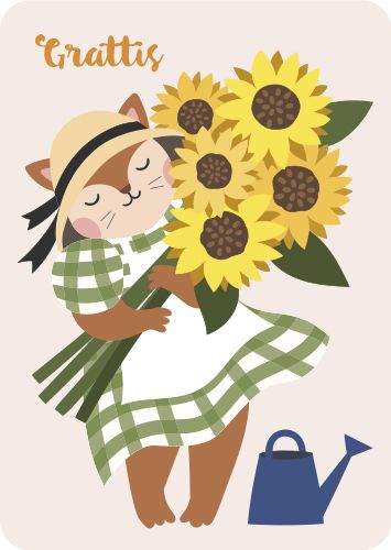 Postikortti Lulu-Helina ruotsinkielinen