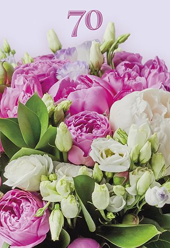 2-osainen onnittelukortti 70 v