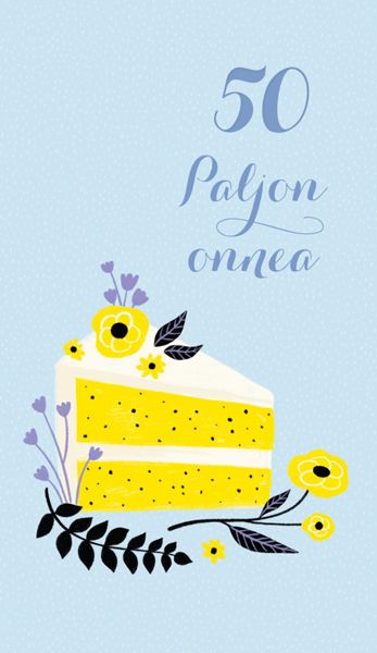 2-osainen onnittelukortti 50v Hallmark