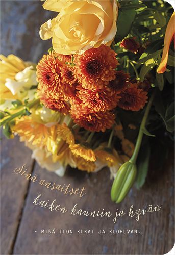 2-osainen onnittelukortti