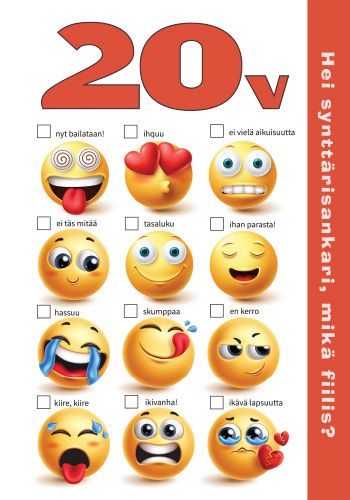 2-osainen vuosikortti 20v