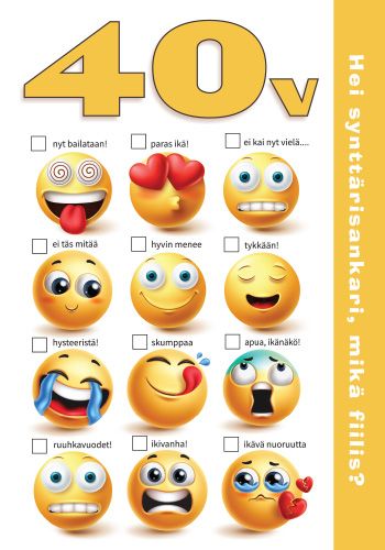 2-osainen vuosikortti 40v