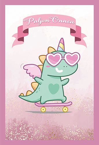 2-osainen lasten onnittelukortti