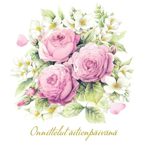 2-osainen äitienpäiväkortti Marjolein Bastin