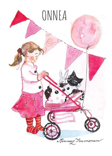 Postikortti lasten onnittelu Minna Immonen