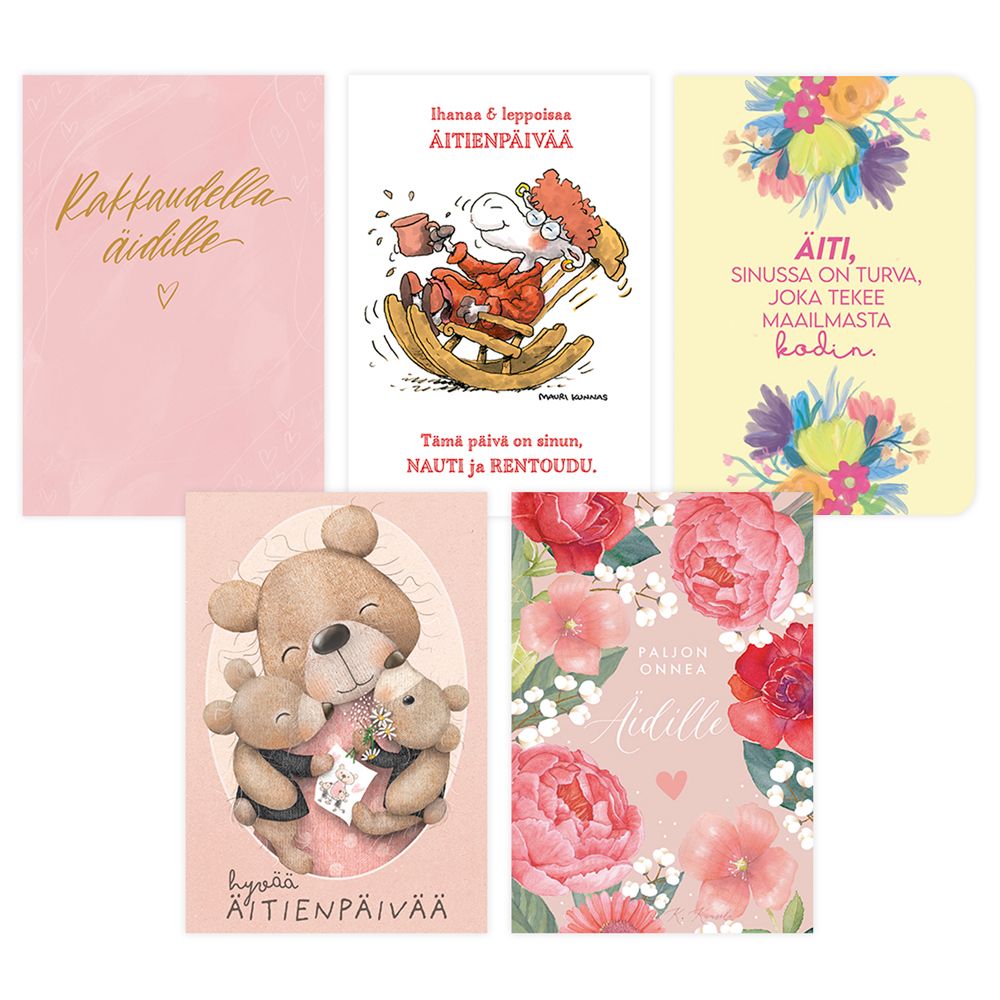 Äitienpäiväkorttilajitelma 20 kpl