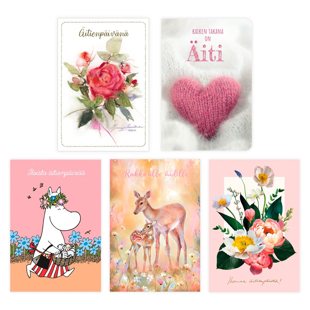 Äitienpäiväkorttilajitelma 20 kpl
