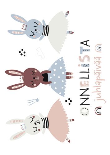 Postikortti lasten onnittelu