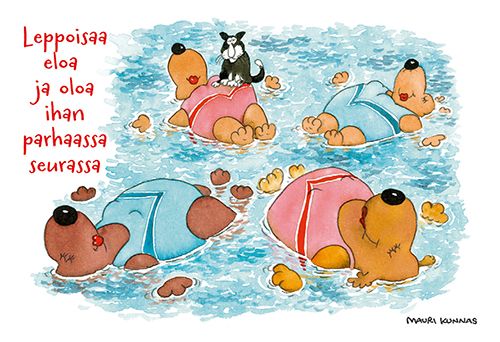 2-osainen kortti Mauri Kunnas