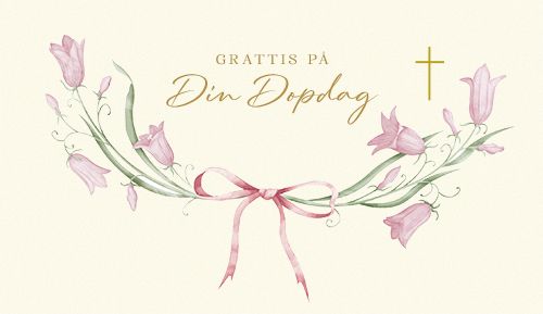 2-osainen kastekortti tyttö ruotsinkielinen