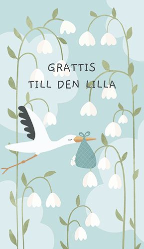 2-osainen vauvakortti ruotsinkielinen Bedaprint