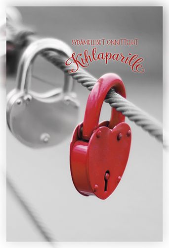 2-osainen kihlakortti setelitasku