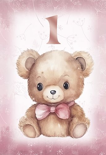 2-osainen vuosikortti 1v tyttö