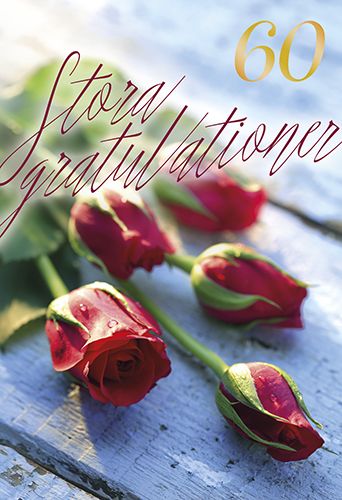 2-osainen onnittelukortti 60v ruotsinkielinen