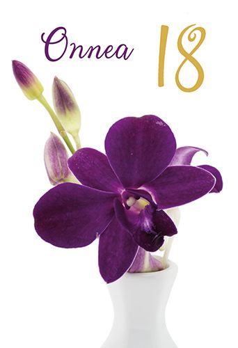 2-osainen onnittelukortti 18v