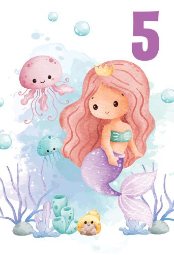 2-osainen onnittelukortti 5v