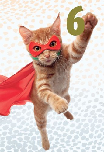 2-osainen onnittelukortti 6v