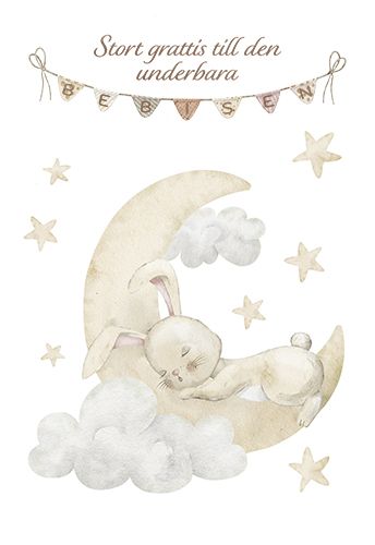 2-osainen vauvakortti ruotsinkielinen