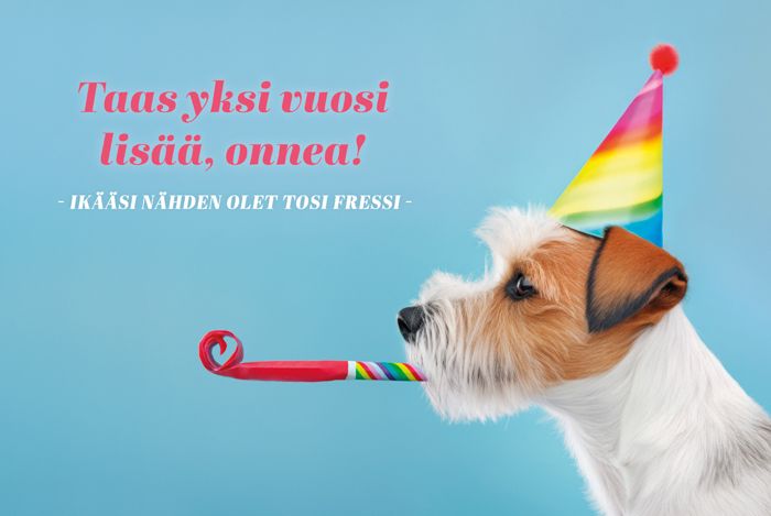 2-osainen syntymäpäiväkortti