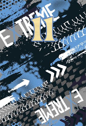 2-osainen onnittelukortti 11v