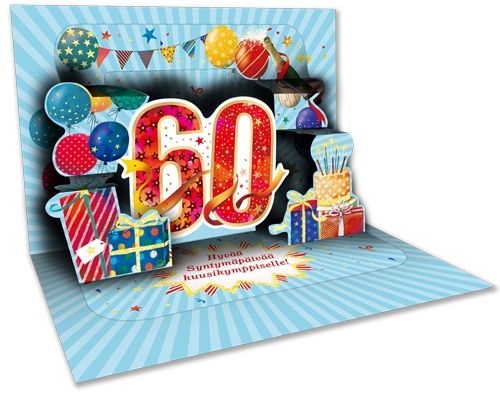 2-osainen onnittelu 60v