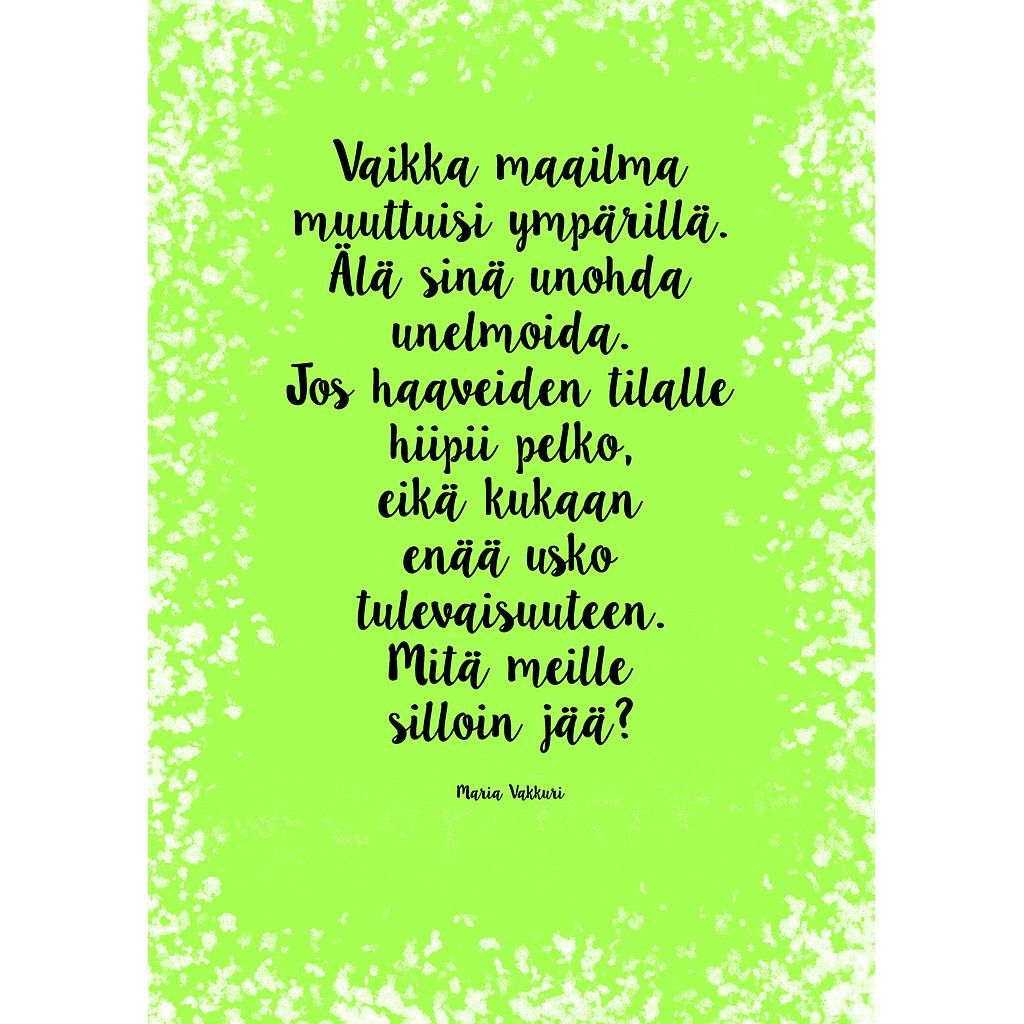 1-os kortti Maria Vakkuri