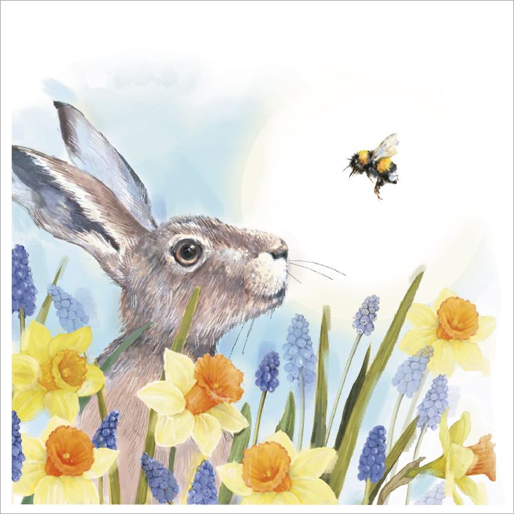 2-osainen pääsiäiskortti neliö