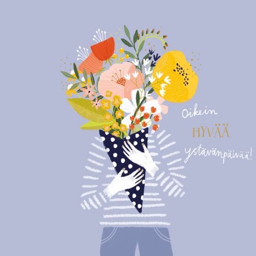 2-osainen ystävänpäiväkortti neliö