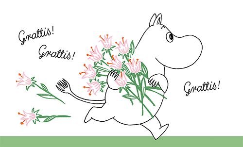 2-osainen rippikortti Muumi ruotsinkielinen