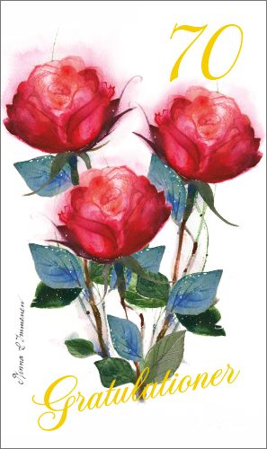 2-osainen vuosikortti  70v Minna Immonen ruotsinkielinen