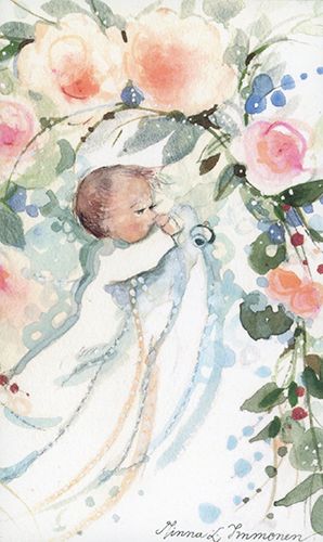 2-osainen kastekortti Minna Immonen